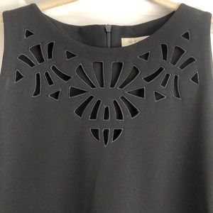 Vintage Etro laser cut black cocktail dress shift